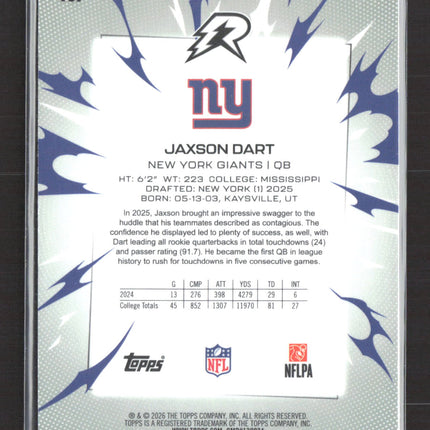 2026 Topps Resurgence Jaxson Dart #167 RC