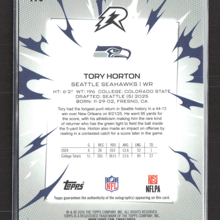 2026 Topps Resurgence Tory Horton #190 RC Auto