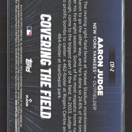 2024 Topps Covering the Field Aaron Judge #CTF-2 13/50