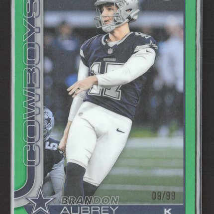 2025 Topps Chrome Brandon Aubrey #81 Green 09/99