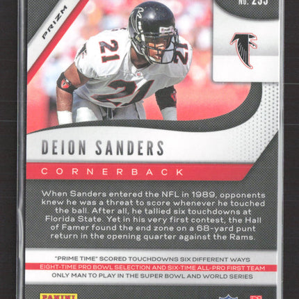 2019 Panini Prizm Football Deion Sanders #295 Orange 082/249