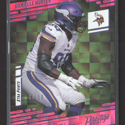 2021 Panini Prestige Football Danielle Hunter #161 Xtra Points Pink 10/50