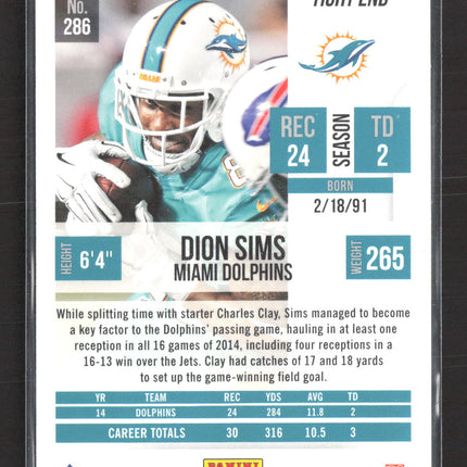 2015 Panini Score Dion Sims #286 Artist Proof 32/35