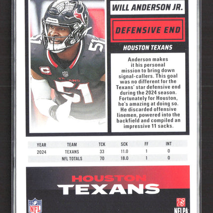2025 Panini Score Will Anderson Jr. #187 Orange 263/799