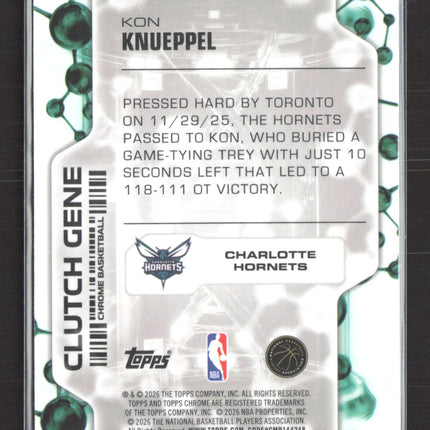 2026 Topps Chrome Clutch Gene Kon Knueppel #CG-14 RC
