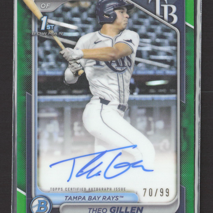 2024 Bowman Chrome Theo Gillen #CPA-TG Green 70/99 Auto
