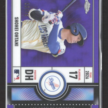2026 Topps Chrome Big Ticket Player Shohei Ohtani #BTP-3 Purple 58/75