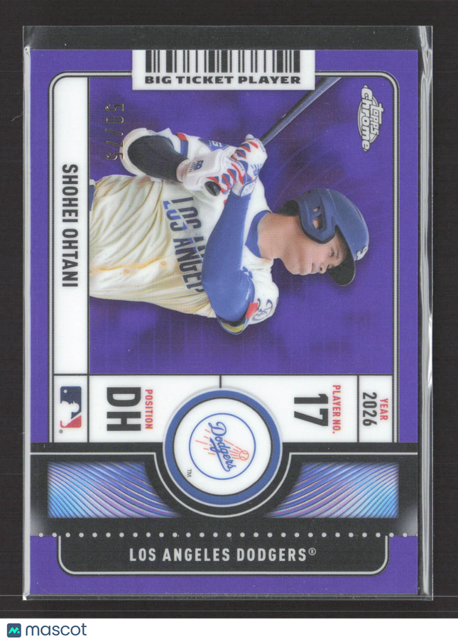 2026 Topps Chrome Big Ticket Player Shohei Ohtani #BTP-3 Purple 58/75