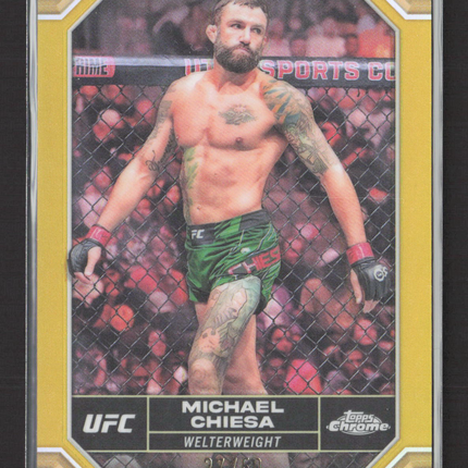 2024 Topps Chrome UFC Michael Chiesa #137 Gold 27/50