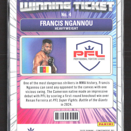 2025 Panini Contenders PFL Francis Ngannou #4 90/99