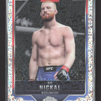 2025 Topps Chrome UFC Bo Nickal #76 Speckle Refractor