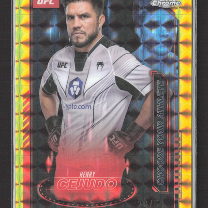 2025 Topps Chrome UFC Choose Your Athlete Henry Cejudo #MCL-11 Gold 26/50