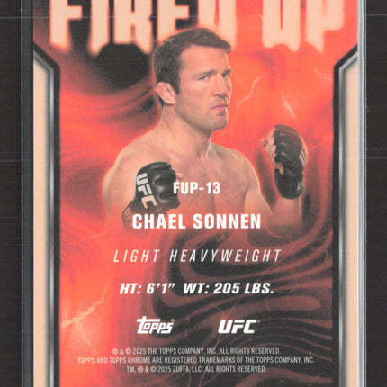 2025 Topps Chrome UFC Fired Up Chael Sonnen #FUP-13 52/88