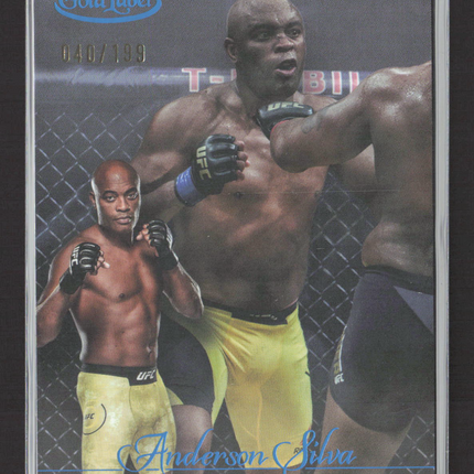 2024 Topps Gold Label UFC Anderson Silva #80 Class 1 Blue 040/199