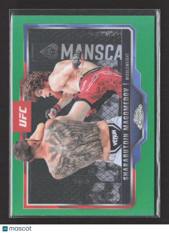 2025 Topps Chrome UFC Sharabutdin Magomedov #12 Green /99