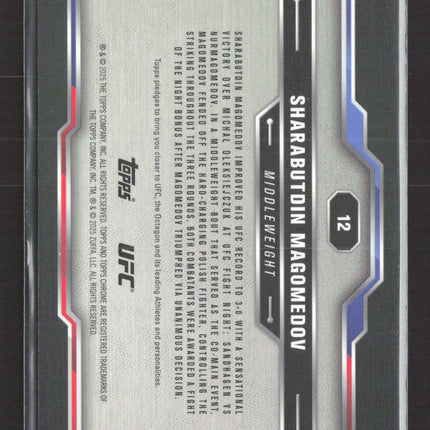 2025 Topps Chrome UFC Sharabutdin Magomedov #12 Green /99