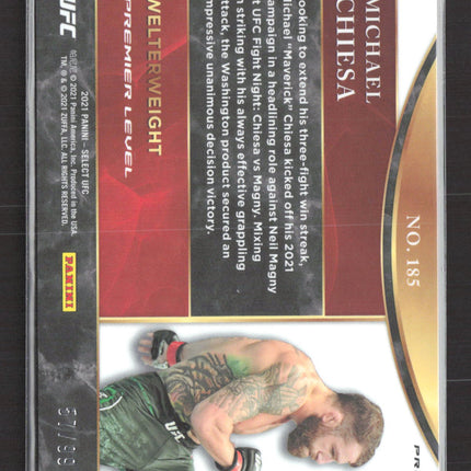 2021 Panini Select UFC Michael Chiesa #185 Blue Disco /99