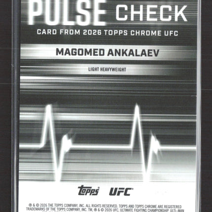 2026 Topps Chrome UFC Pulse Check Magomed Ankalaev #PC-13 Gold 39/50