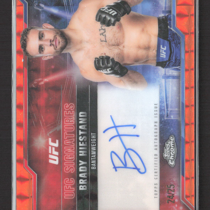2025 Topps Chrome UFC Brady Hiestand #SIG-BH Orange 24/25 Auto