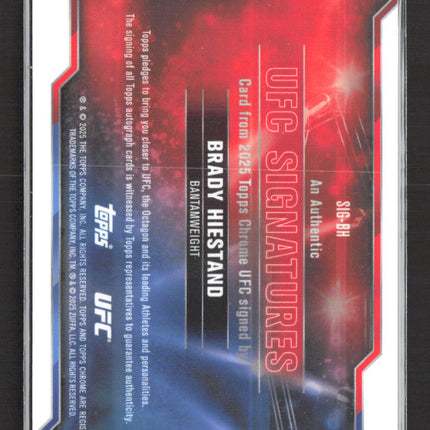 2025 Topps Chrome UFC Brady Hiestand #SIG-BH Orange 24/25 Auto