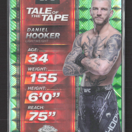 2025 Topps Chrome UFC Tale of the Tape Daniel Hooker #TTT-8 Green /75