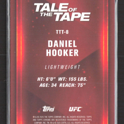 2025 Topps Chrome UFC Tale of the Tape Daniel Hooker #TTT-8 Green /75