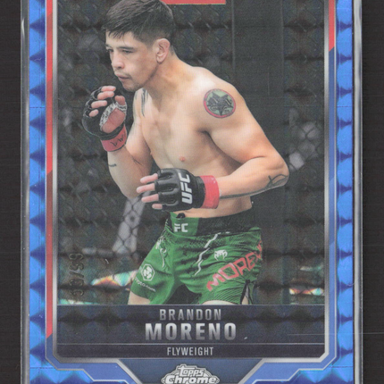 2024 Topps Chrome UFC Brandon Moreno #46 Blue Refractor 53/99