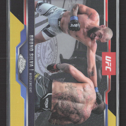 2025 Topps Chrome UFC Bruno Silva #144 Gold /8