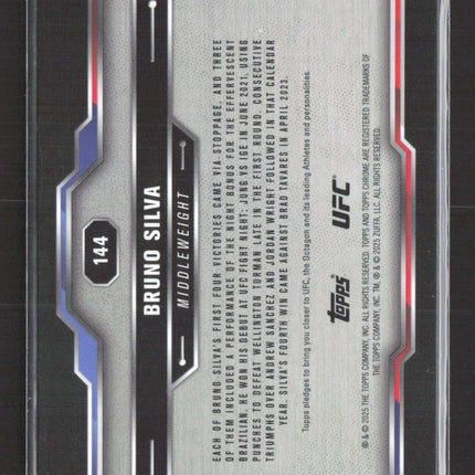 2025 Topps Chrome UFC Bruno Silva #144 Gold /8
