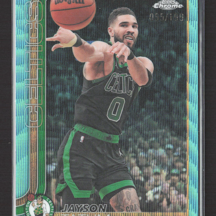 2026 Topps Chrome Jayson Tatum #8 Aqua Wave 055/198