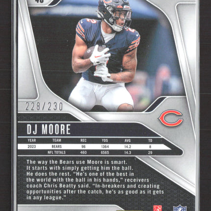 2024 Panini Prizm Football DJ Moore #48 Blue Wave 228/230