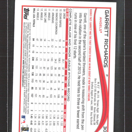 2014 Topps Garrett Richards #306 Platinum 1/1