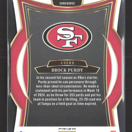 2025 Panini Select Football Brock Purdy #37 Concourse