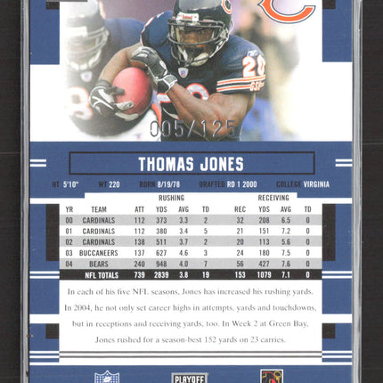2005 Playoff Prestige Xtra Points Thomas Jones #24 Red 005/125