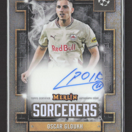 2025 Topps Merlin UEFA Club Competitions Sorcerers Oscar Gloukh #SA-OG Auto