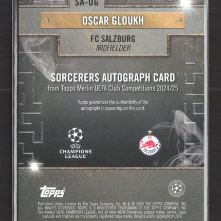2025 Topps Merlin UEFA Club Competitions Sorcerers Oscar Gloukh #SA-OG Auto