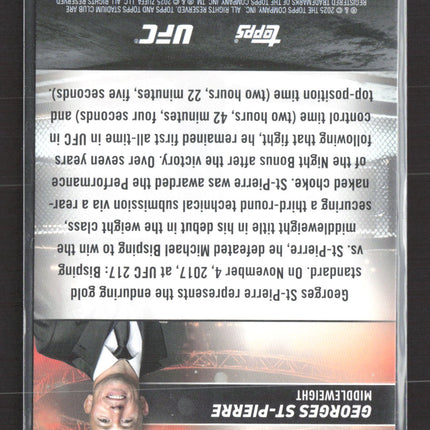 2025 Topps Stadium Club UFC Georges St-Pierre #32 Orange