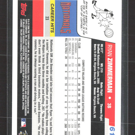 2006 Topps Ryan Zimmerman #617