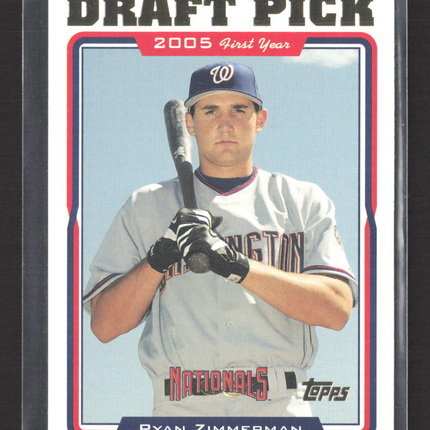 2005 Topps Update & Highlights Ryan Zimmerman #UH323