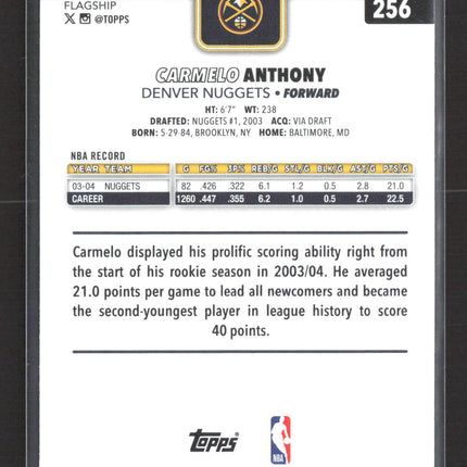 2025 Topps Flagship Carmelo Anthony #256