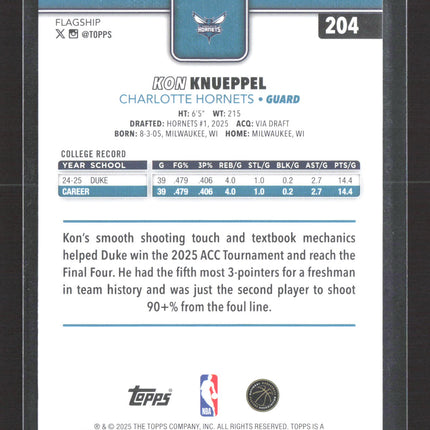 2025 Topps Kon Knueppel #204 RC