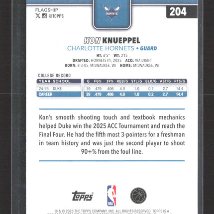 2025 Topps Kon Knueppel #204 RC