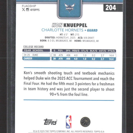 2025 Topps Kon Knueppel #204 RC