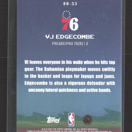 2025 Topps 8-Bit Ballers VJ Edgecombe #8B-33 RC