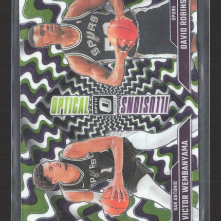 2025 Panini Donruss Optic Optical Illusions David Robinson Victor Wembanyama #5