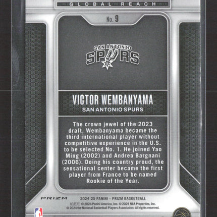2024 Panini Prizm Global Reach Victor Wembanyama #9