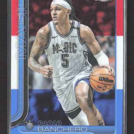 2025 Topps Chrome Paolo Banchero #140 Red White Blue