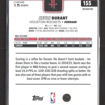 2025 Topps Chrome Kevin Durant #155 Refractor