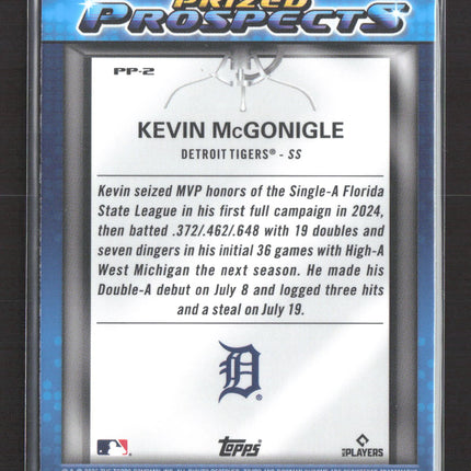 2025 Bowman Chrome Prized Prospects Kevin McGonigle #PP-2