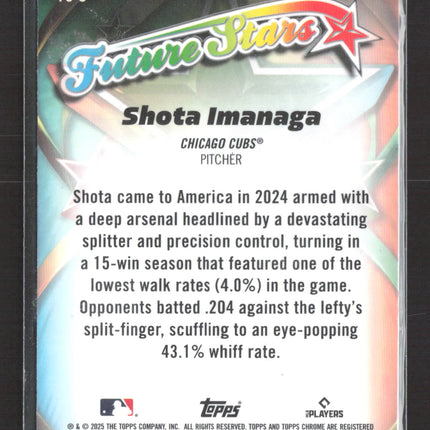 2025 Topps Chrome Future Stars Shota Imanaga #FS-5